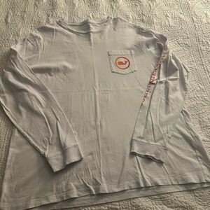 Vineyard Vines White Long Sleeve Tee Classic Cotton